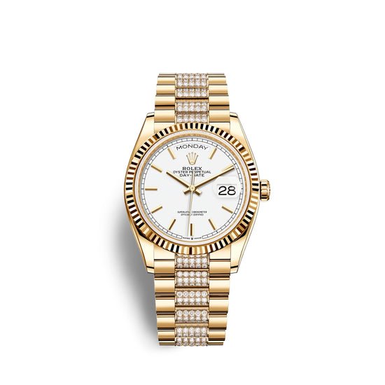 Rolex Replica Watch Day-Date, 36mm, 18k Yellow Gold, 128238-0082