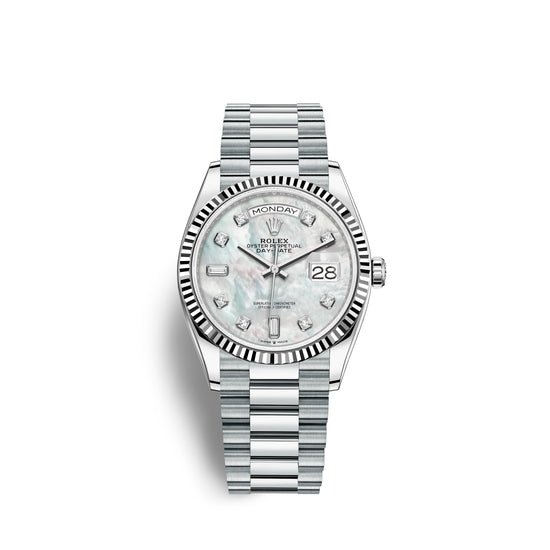 Rolex Replica Watch Day-Date, 36mm, Platinum, 128236-0002