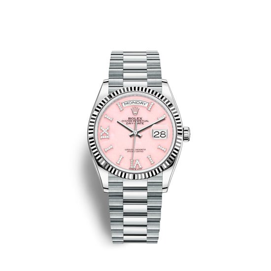 Rolex Replica Watch Day-Date, 36mm, Platinum, 128236-0006