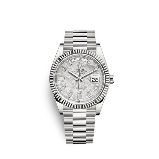 Rolex Replica Watch Day-Date 40 White gold 228239-0055