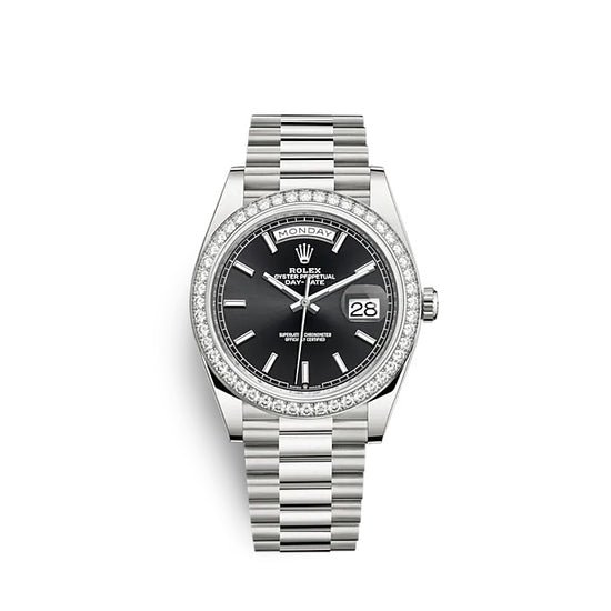 Rolex Replica Watch Day-Date 40 White gold 228349RBR-0002