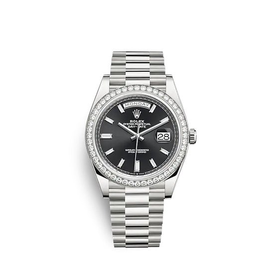 Rolex Replica Watch Day-Date 40 White gold 228349RBR-0003