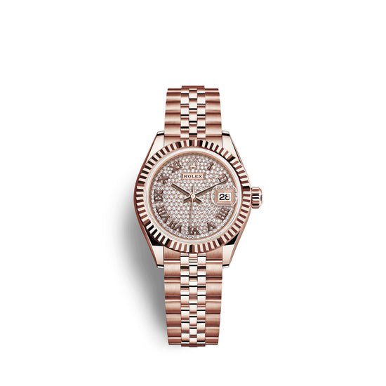 Rolex Replica Watch Lady-Datejust 28, 18k Everose Gold, 279175-0024