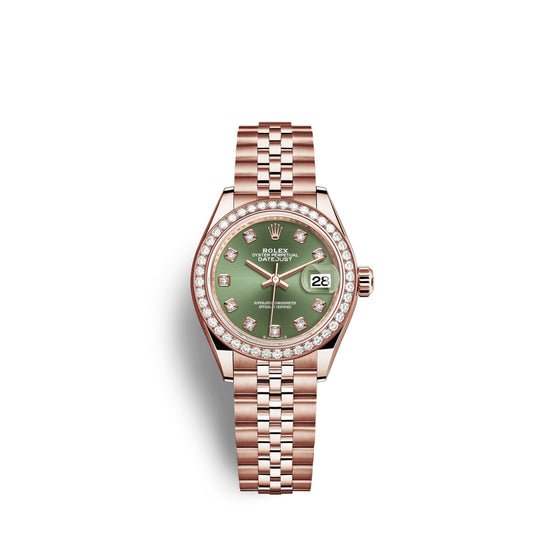 Rolex Replica Watch Lady-Datejust 28, 18kt Everose Gold and diamonds, 279135RBR-0015