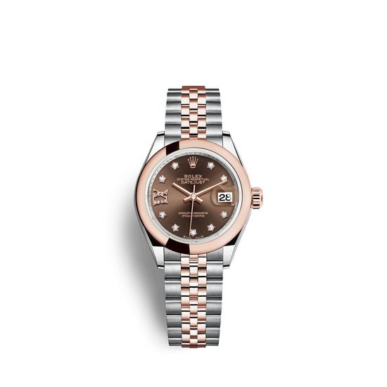 Rolex Replica Watch Lady-Datejust 28, Oystersteel and 18k Everose Gold, 279161-0003