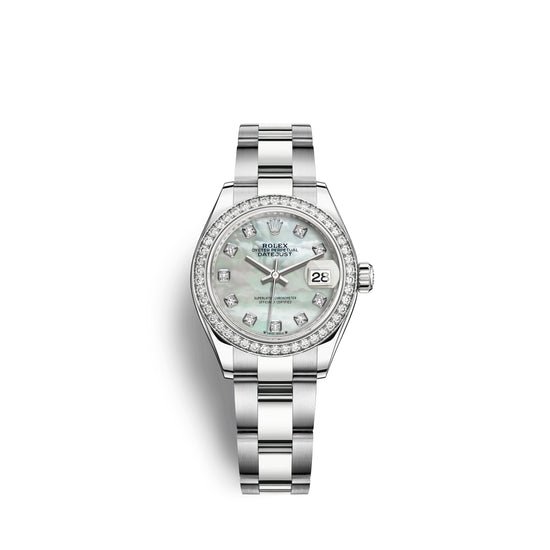 Rolex Replica Watch Lady-Datejust 28, Oystersteel and 18k White Gold, 279384RBR-0012