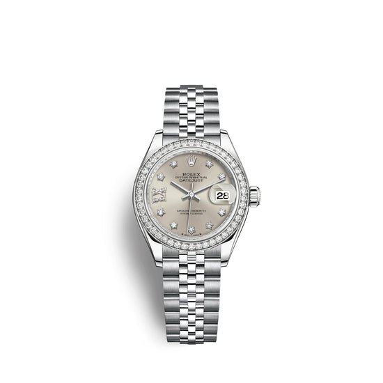 Rolex Replica Watch Lady-Datejust 28, Oystersteel and 18k White Gold, 279384RBR-0021