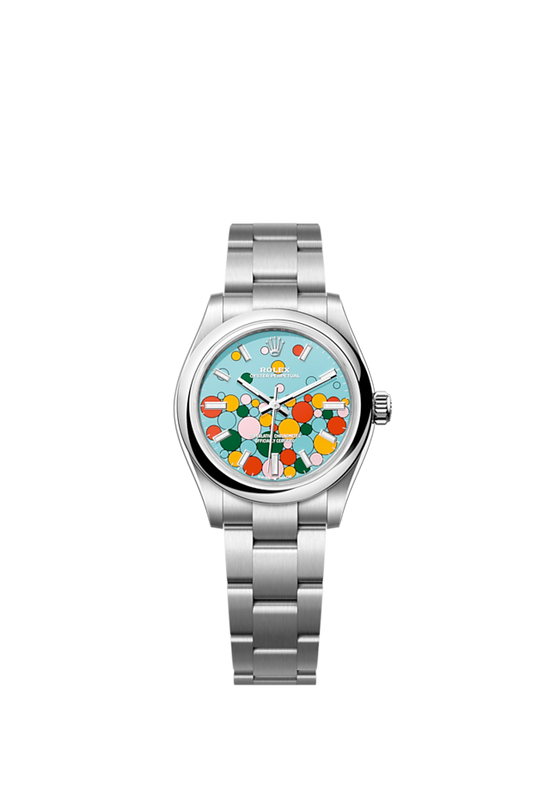 Rolex Replica Watch Oyster Perpetual 31, Turquoise blue, Celebration motif, Oystersteel, 31mm,  277200-0010