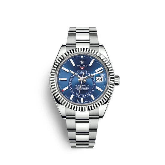 Rolex Replica Watch Sky-Dweller 42mm, Oystersteel and 18k White Gold, 326934-0003
