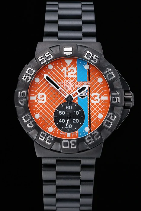 Tag Heuer Formula One Special Gulf Edition Orange And Blue Dial Ion Plated Steinless Steel Bracelet new118813