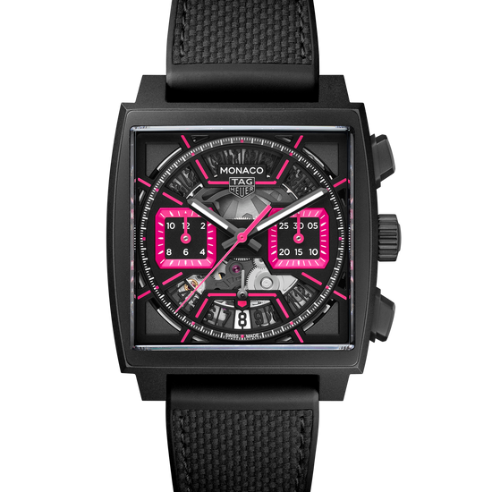 TAG Heuer Monaco Chronograph Skeleton, Black DLC Titanium, Automatic, 39mm, CBL218B.FT6236