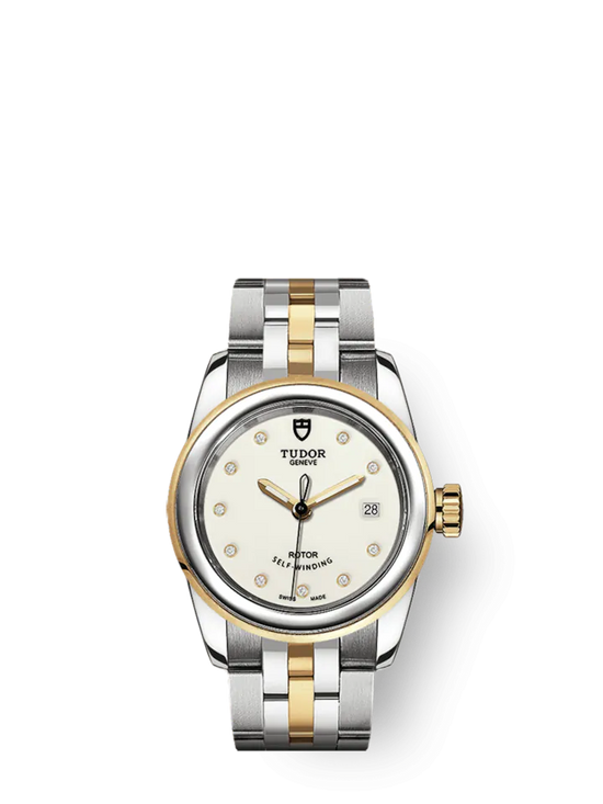Tudor Replica Watch Glamour Date, Stainless Steel and 18k Yellow Gold with Diamond-set, 26mm, M51003-0026