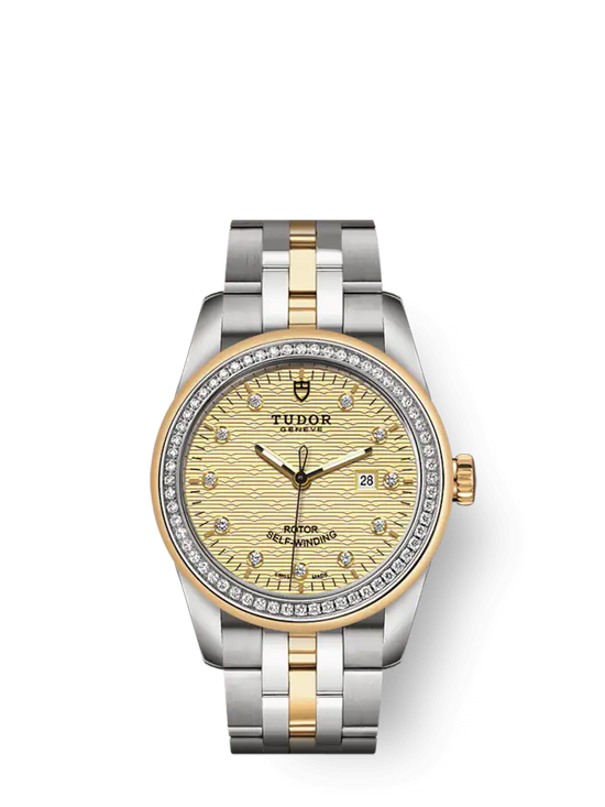 Tudor Replica Watch Glamour Date, Stainless Steel and 18k Yellow Gold with Diamond-set, 31mm, M53023-0023