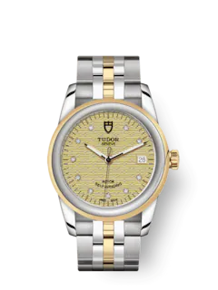 Tudor Replica Watch Glamour Date, Stainless Steel and 18k Yellow Gold with Diamond-set, 36mm, M55003-0004