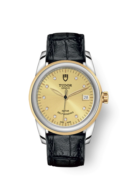 Tudor Replica Watch Glamour Date, Stainless Steel and 18k Yellow Gold with Diamond-set, 36mm, M55003-0051