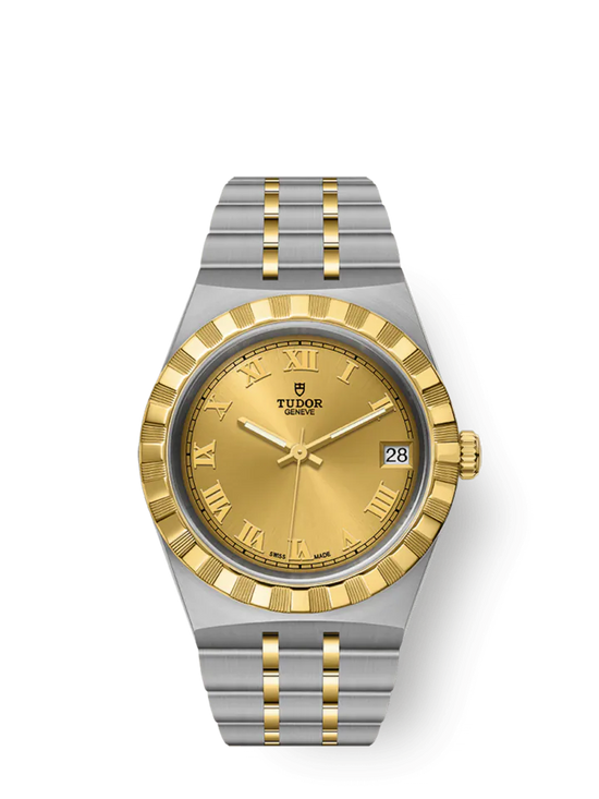 Tudor Replica Watch Royal, Stainless Steel and 18k Yellow Gold, 34mm, M28403-0004